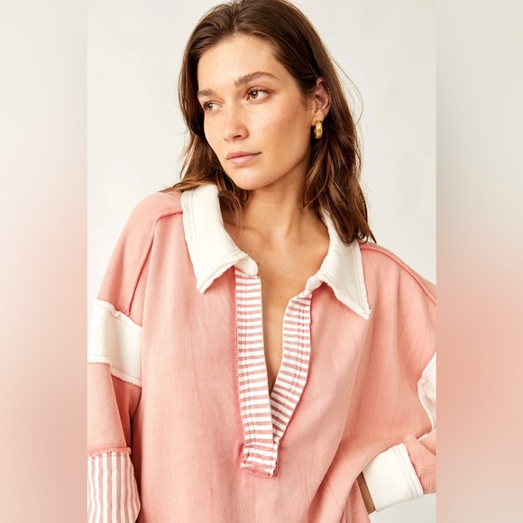 NWT Clean Prep Polo Pullover in Rosetta Combo - Picture 2 of 12